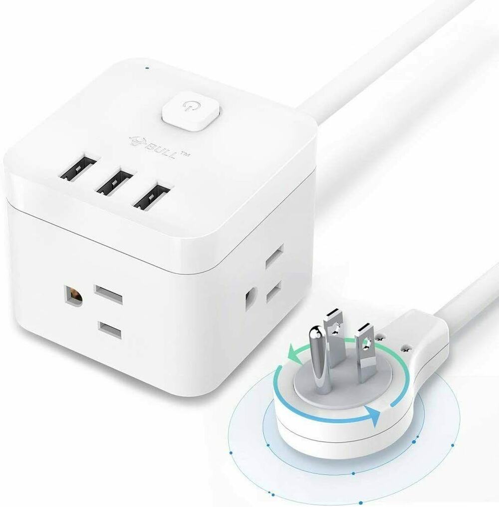 Surge Protector Power Strip with USB Desktop Power Strip with 3 AC Outlets 3 USB